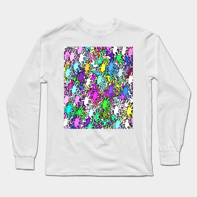 Colorful Dog lovers Long Sleeve T-Shirt by by fend